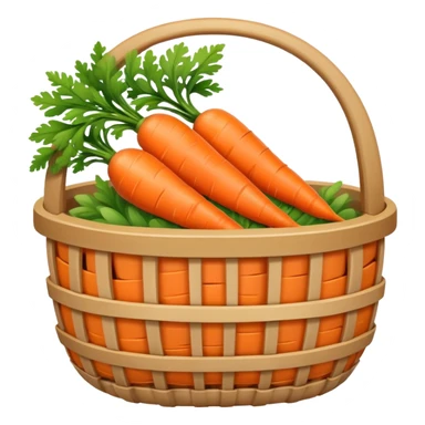 carrot in basket sticker