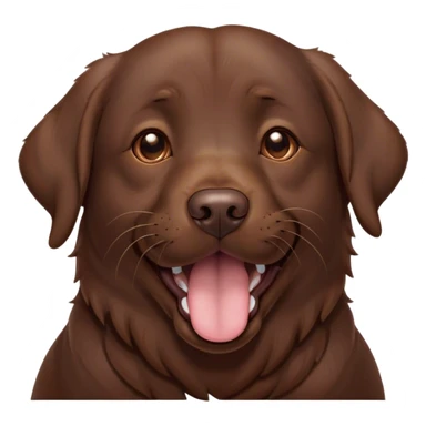 Cinematic Cute Yawning Chocolate Labrador Portrait Emoji, Head tilted slightly with a dramatic, wide-open yawn, showcasing a smooth chocolate Fur with a velvety texture, floppy ears slightly drooping, round brown eyes barely open in drowsy contentment, Simplified yet irresistibly adorable features, highly detailed, glowing with a soft, cozy glow, high shine, relaxed yet expressive, stylized with a touch of whimsy, bright and endearing, soft glowing outline, capturing the essence of a sleepy yet affectionate companion, so drowsy it feels like it could stretch out of the screen and curl up for a nap! sticker