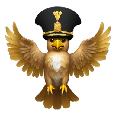 golden imperial eagle with napoleon hat sticker