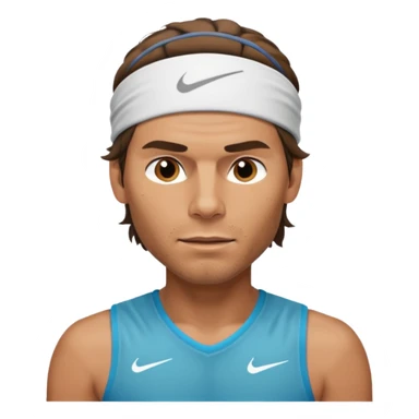 rafael nadal with head band,half body sticker