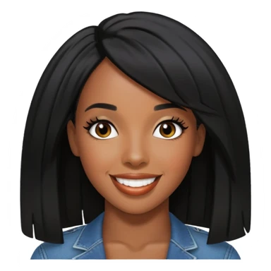 Kelly Rowland with black hair sticker