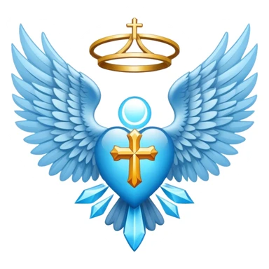 wings emblem holy saint light blue sticker