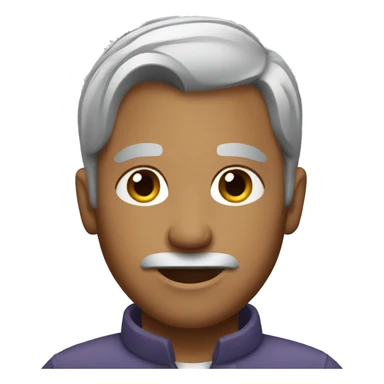 man with gray hair in a ponytail sticker