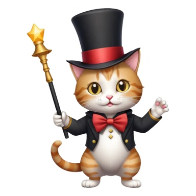 magician cat sticker