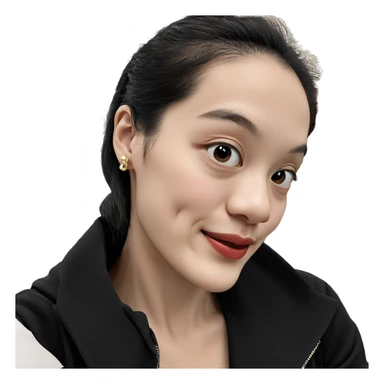 elegant solo portrait with earrings sticker