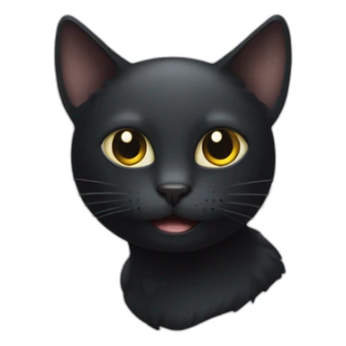 Dark cat with gloriole oder ist head sticker