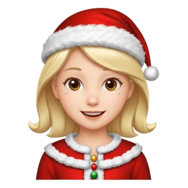 menina trajes natalinos e um olhar feliz sticker