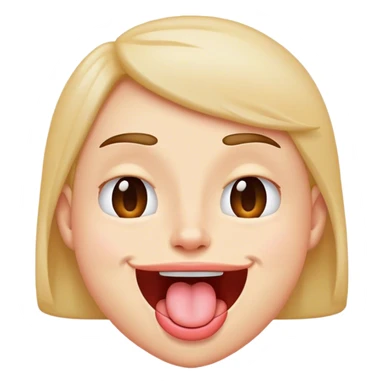 Wink face with tongue out and up sticker