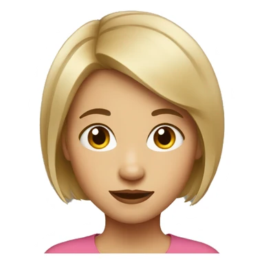 girl with short hair portrait sticker