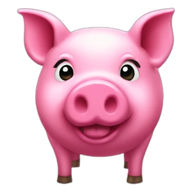 Pink pig bitcoin sticker