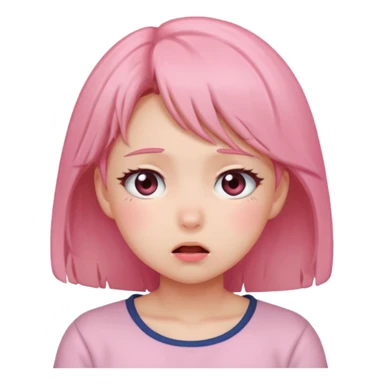 Anime girl flustered sticker