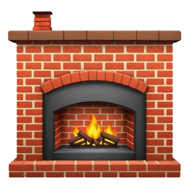 Brick fireplace  sticker