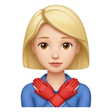 woman holding arms around her neck sticker