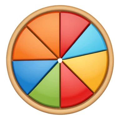 pie chart with three divisions  sticker