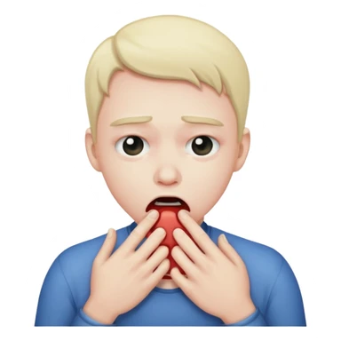 Person choking themself sticker