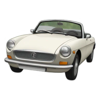 une voiture MG sticker