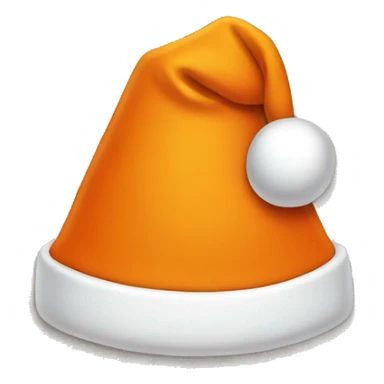 orange santa hat sticker