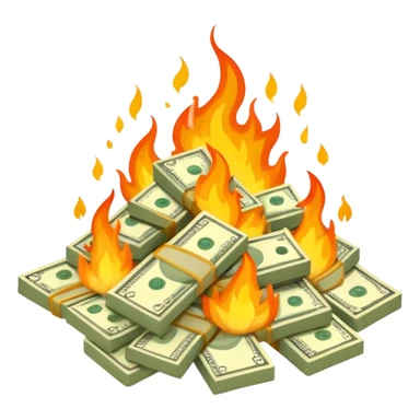 money fire sticker