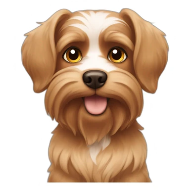 Yorkshire dog with brown ears sticker