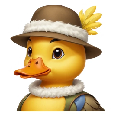 duck wearing a hat sticker