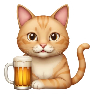 Cat with beer sticker
