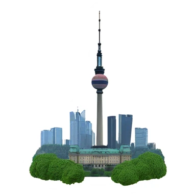 Berliner skyline mid basket Bällen￼ sticker