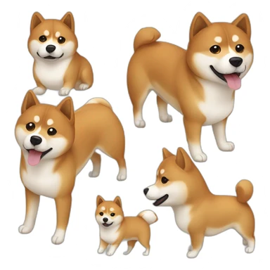 Cute Shiba-dog Accompanied by a middle age woman with brown and curly hair sticker