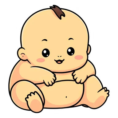 fat baby sticker