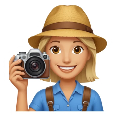 tourist with camera sticker
