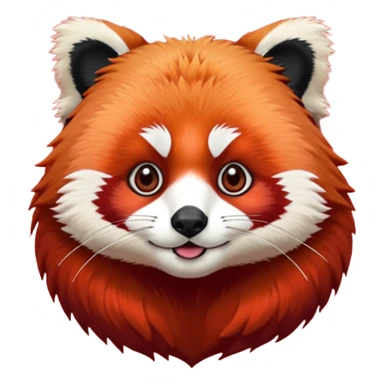 Make a logo of a red panda but instead of ginger fur, its fur is crimson red sticker