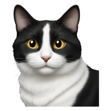 black and white cat sticker