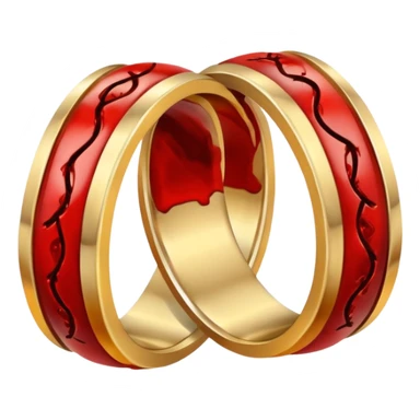 2 bloody wedding rings sticker