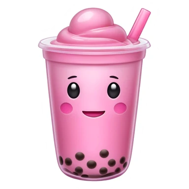 Pink boba  sticker