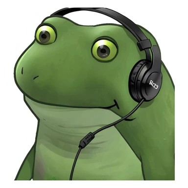 wearing an RGB gaming headset sticker