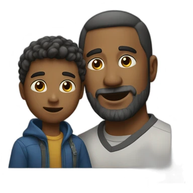 A father that give's a white rock to his son sticker