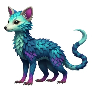 Modern Realistic Rare Fantasy Vernid-Trico-species by LiLaiRa full body sticker