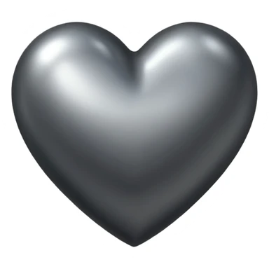Charcoal metallic heart  sticker