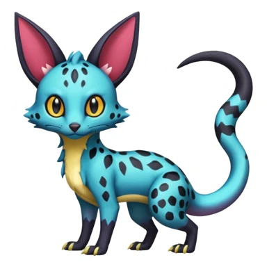 Shiny Salandit-Umbreon-Genet-Noivern-Noibat-Serval-Hybrid (Full body) sticker