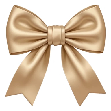Beige bow sticker