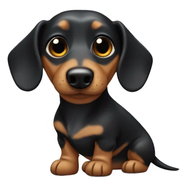 asia, male, black spiky hair dachshund as a pet sticker