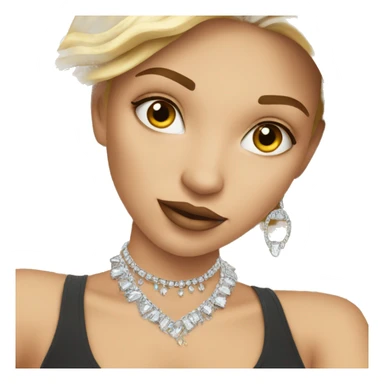 White hot girl with jewelry and phone sticker