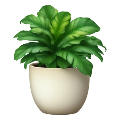 A tropical plant in a pot sticker