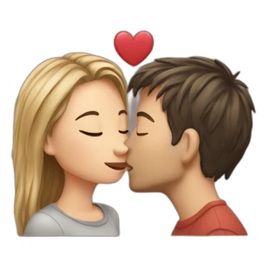 Kiss couple sticker