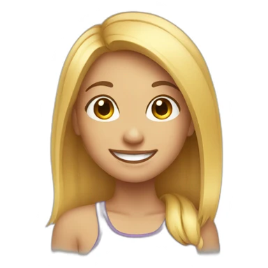 Nice smiling girl sticker