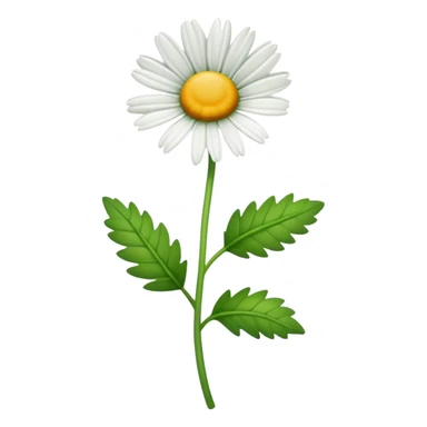 single Daisy Fleabane stem sticker