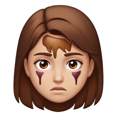 Beat my head against a wall last with brown hair  sticker