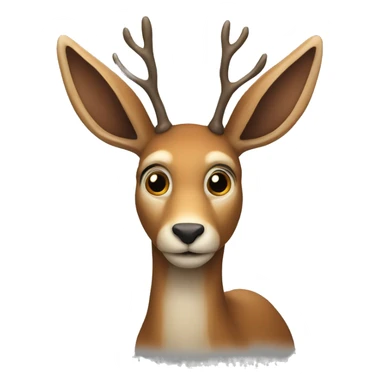 A creature that looks like a deer and a hare at the same time sticker