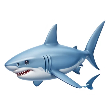 shark with blue Nike sneakers sticker