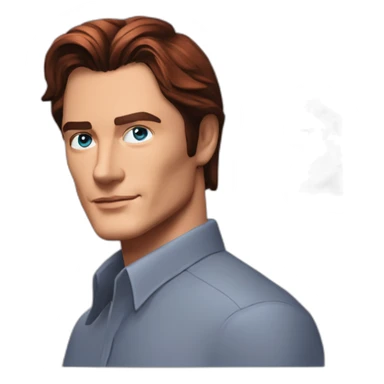 Alain delon young blue eyes neat gelled flat red hair software engineer sticker