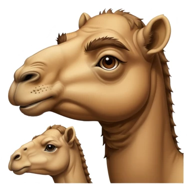 High resolution camel without fur sticker
